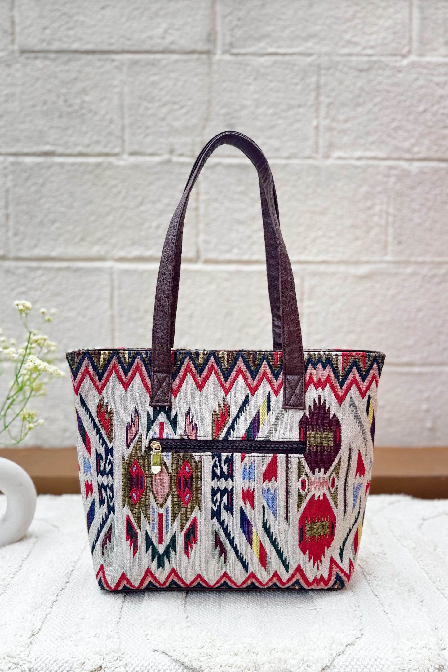 Tribal Tote Bag - White