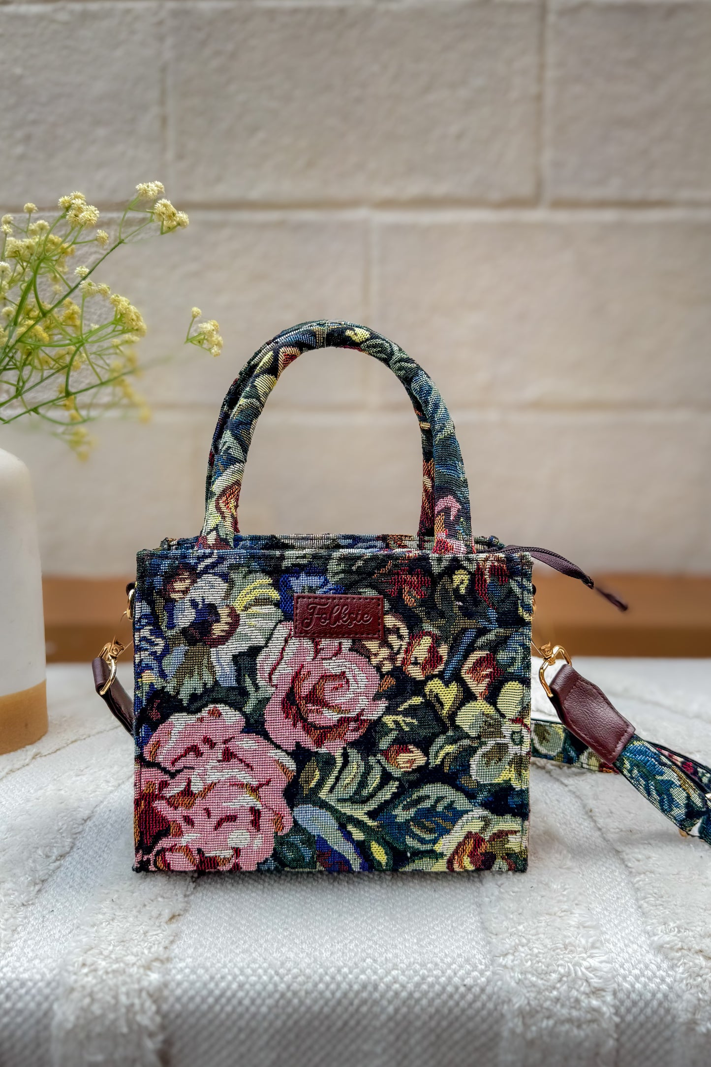 Floral Box Sling Bag