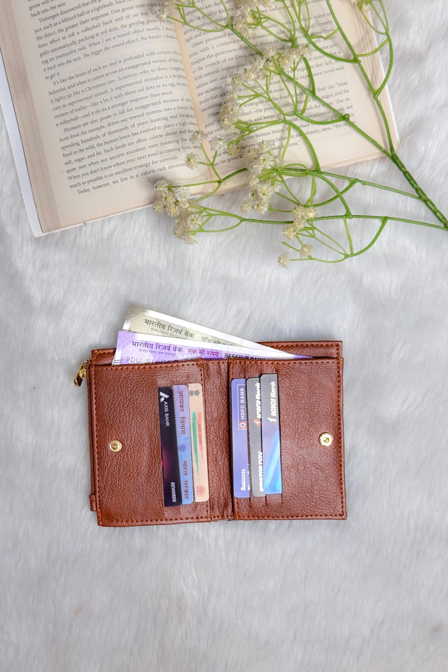 White Garden Mini Wallet