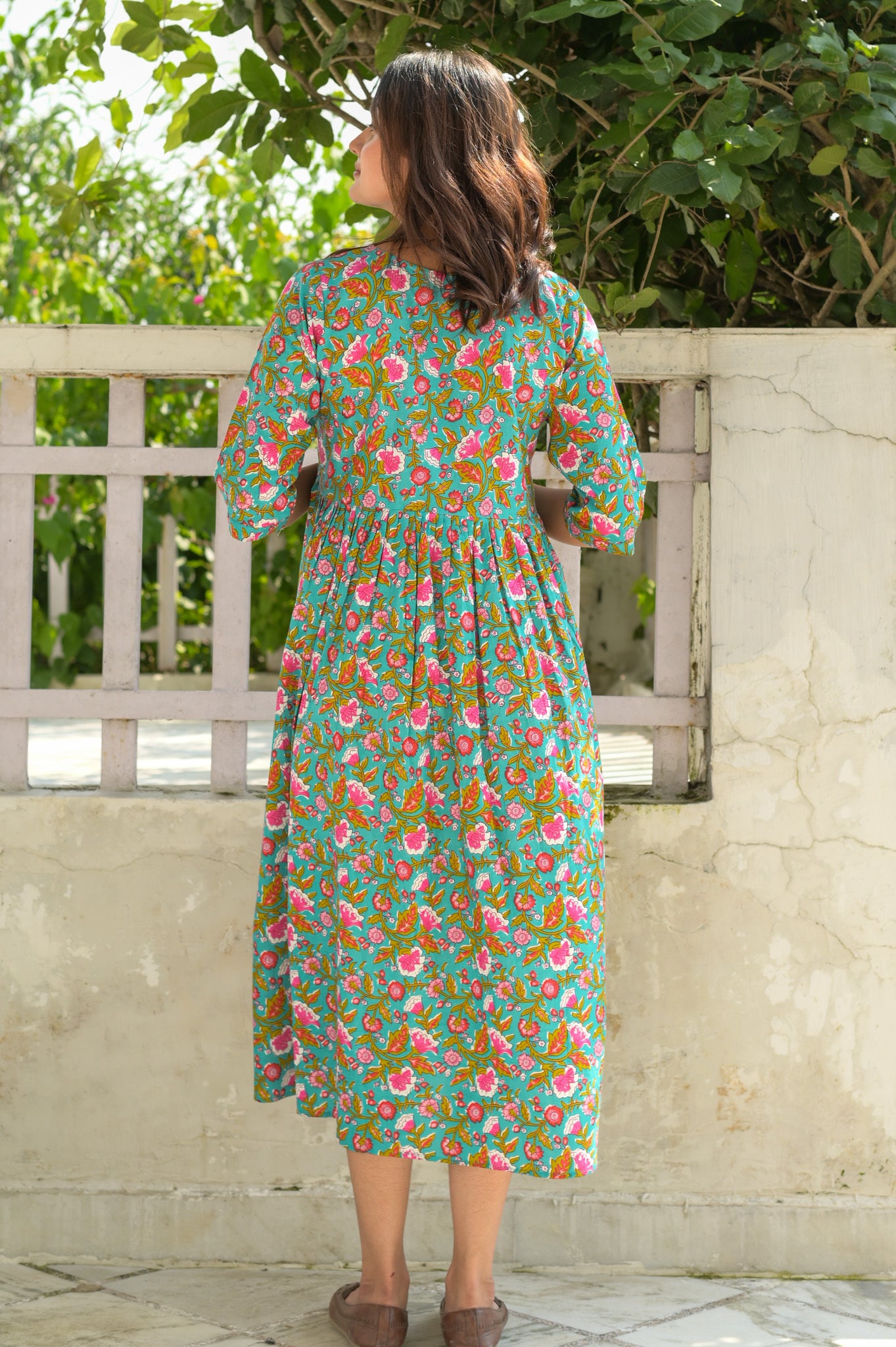 Blue Floral Alia Dress / Kurta