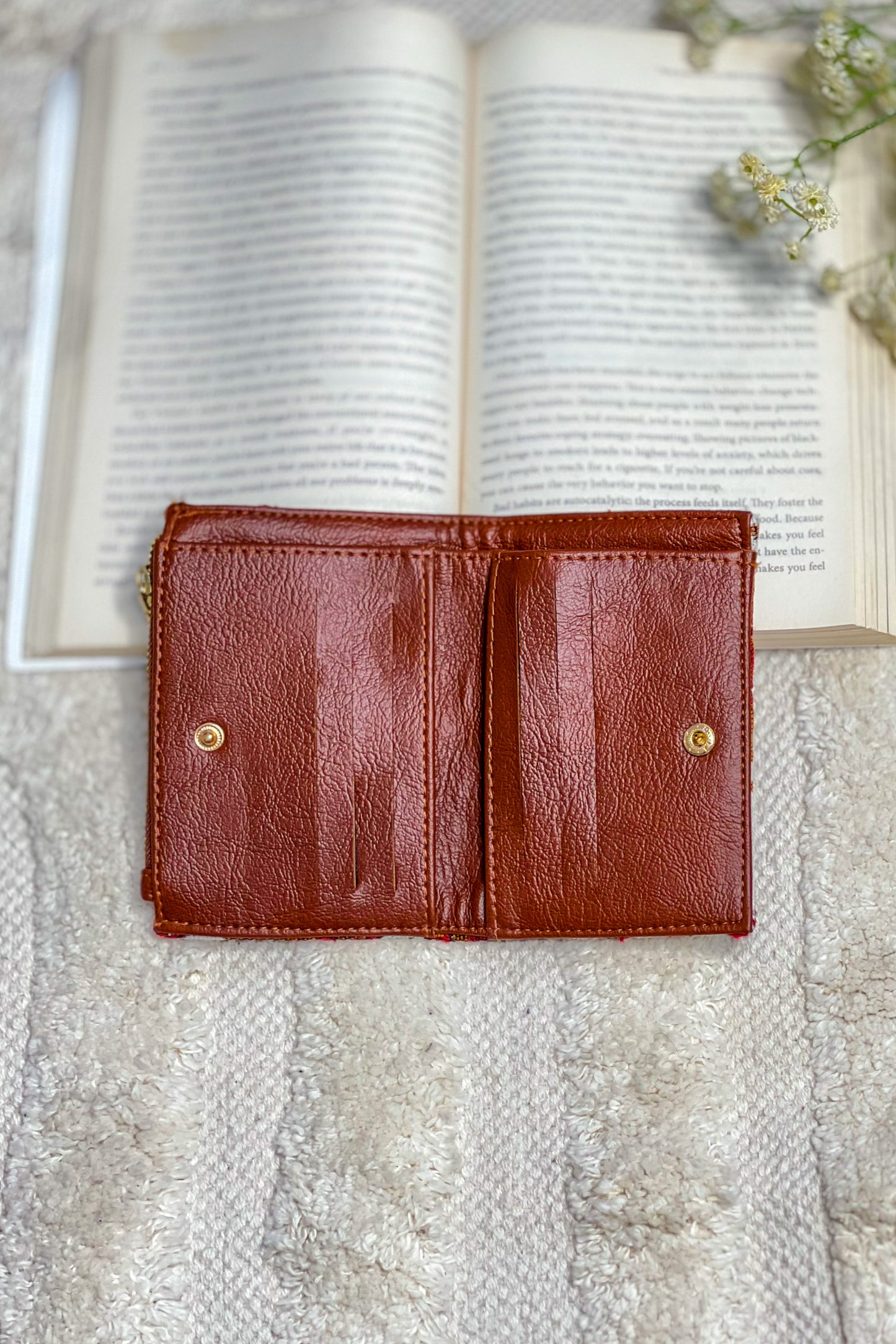 White Garden Mini Wallet