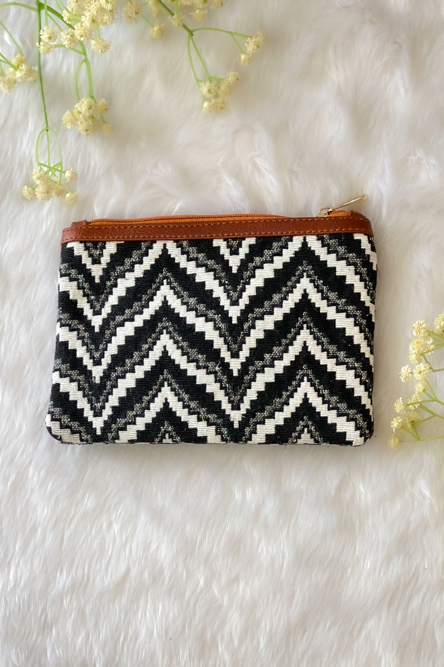 Black & Brown Chevron Utility Pouch