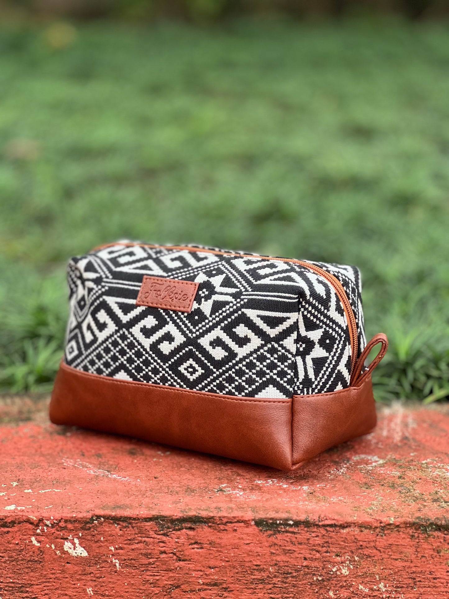 Black & Brown Tribal Vanity Pouch