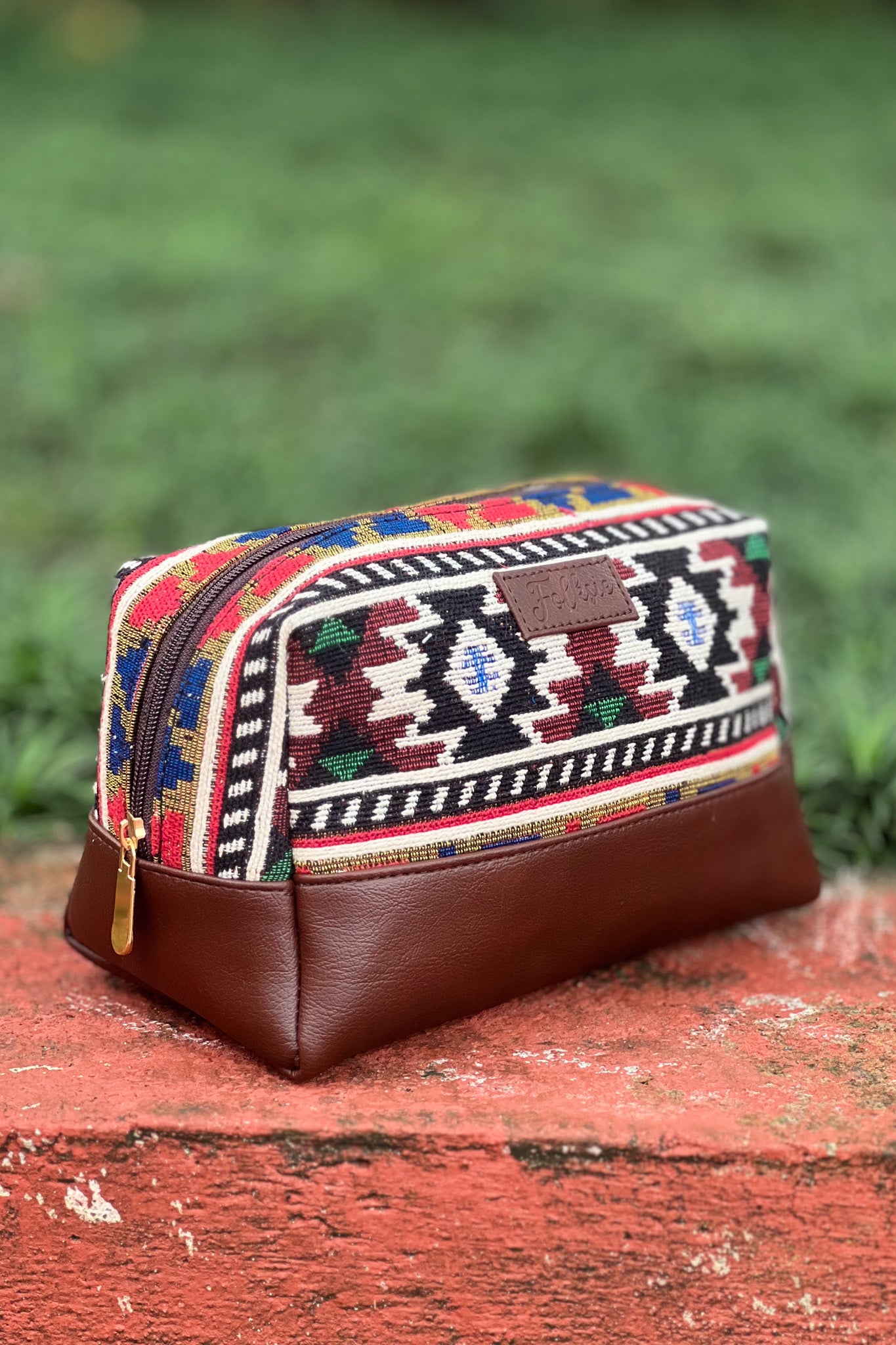 Brown Tribal Vanity Pouch