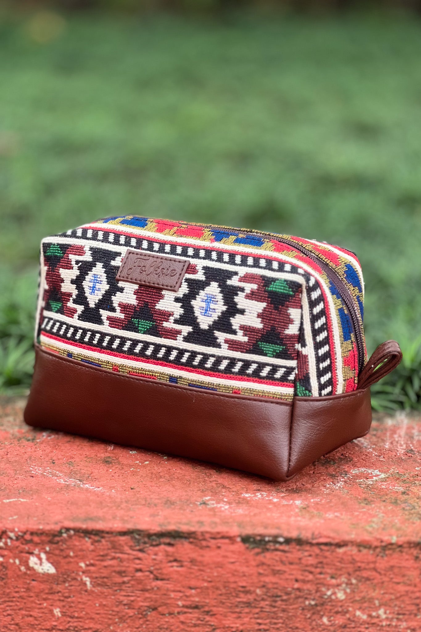 Brown Tribal Vanity Pouch
