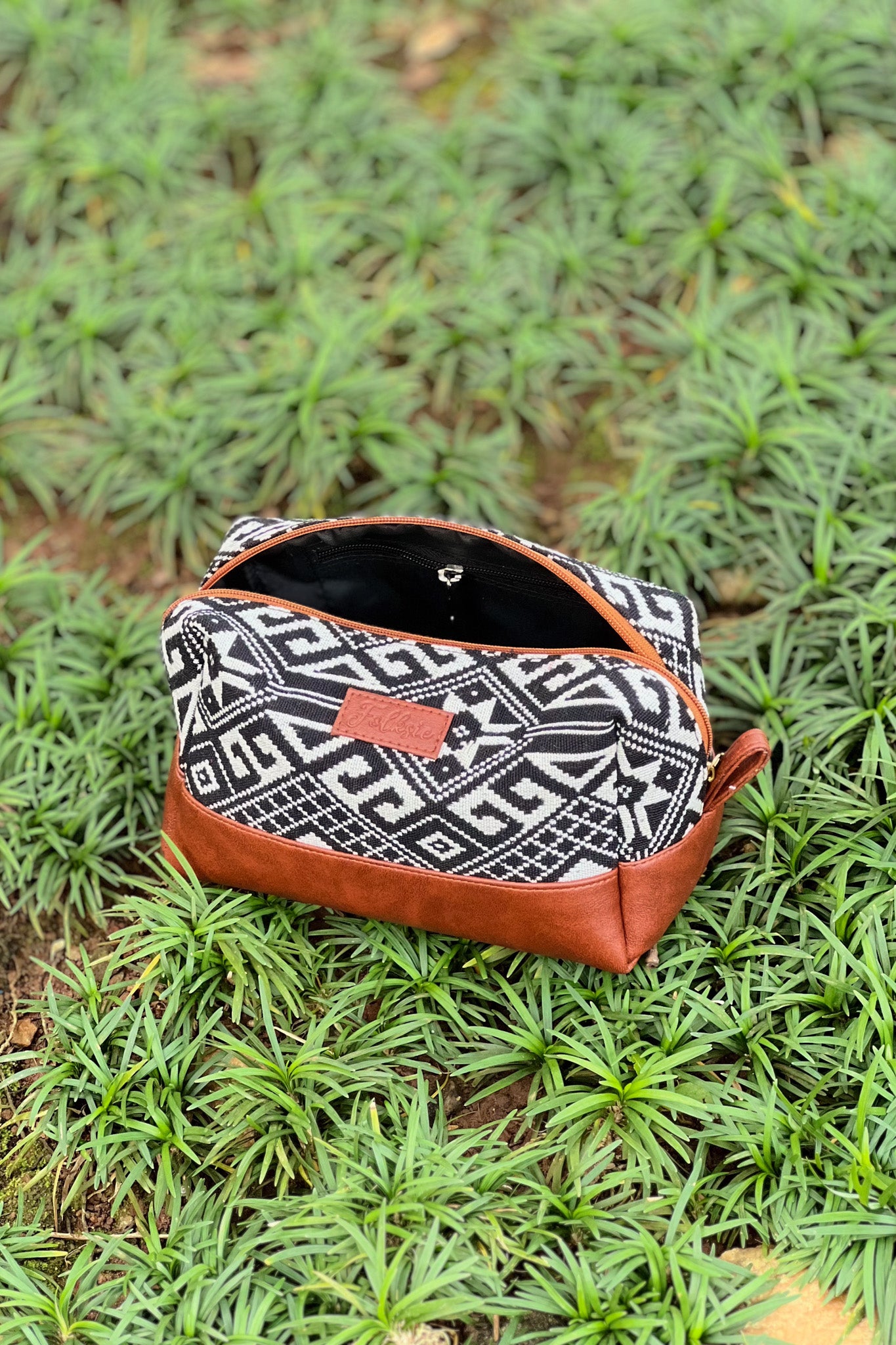 Black & Brown Tribal Vanity Pouch