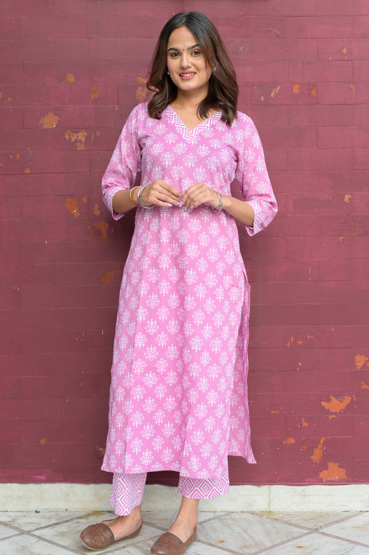 Lilac Kurta & Pant Set