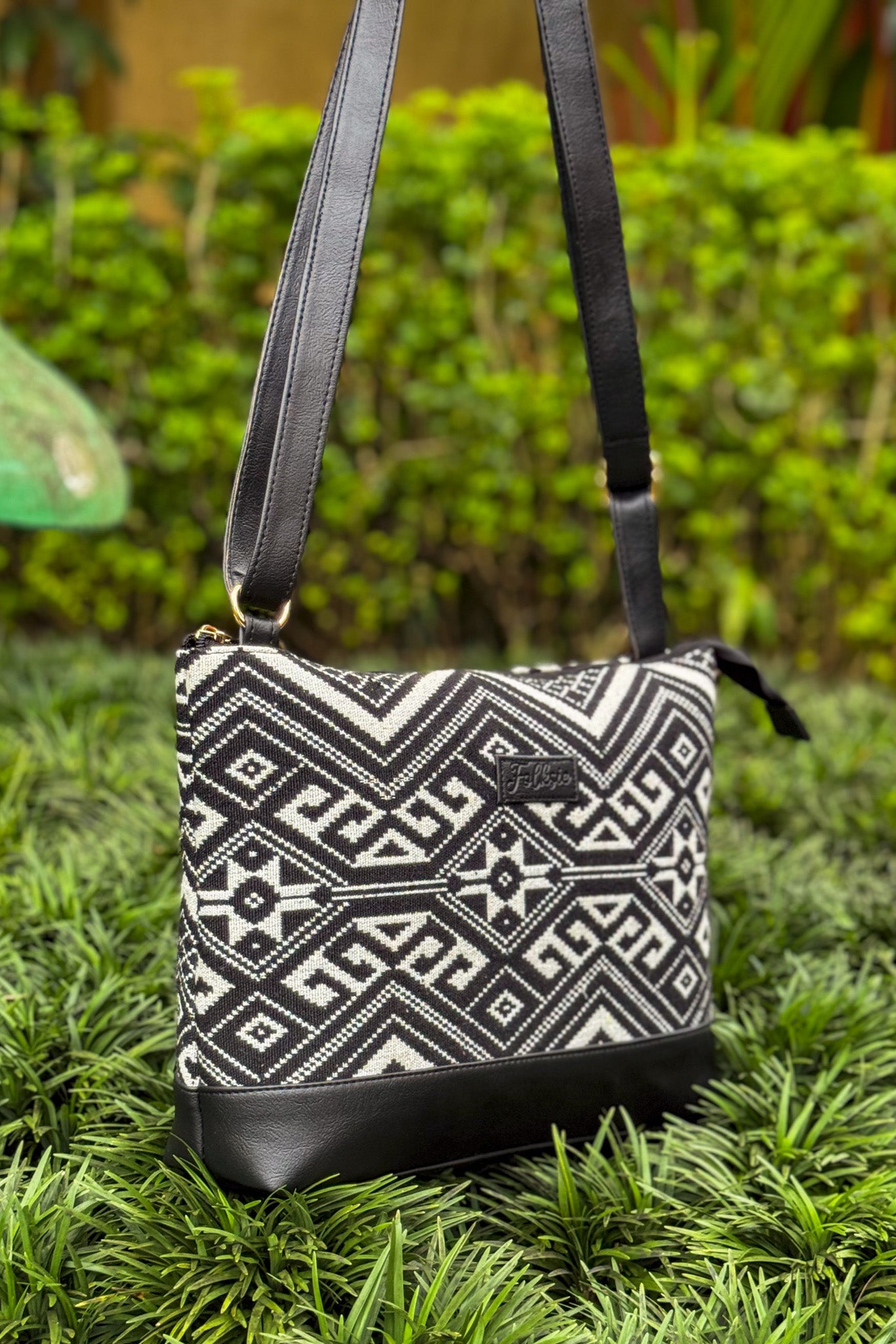 Monochrome Maze Not So Tiny Sling Bag