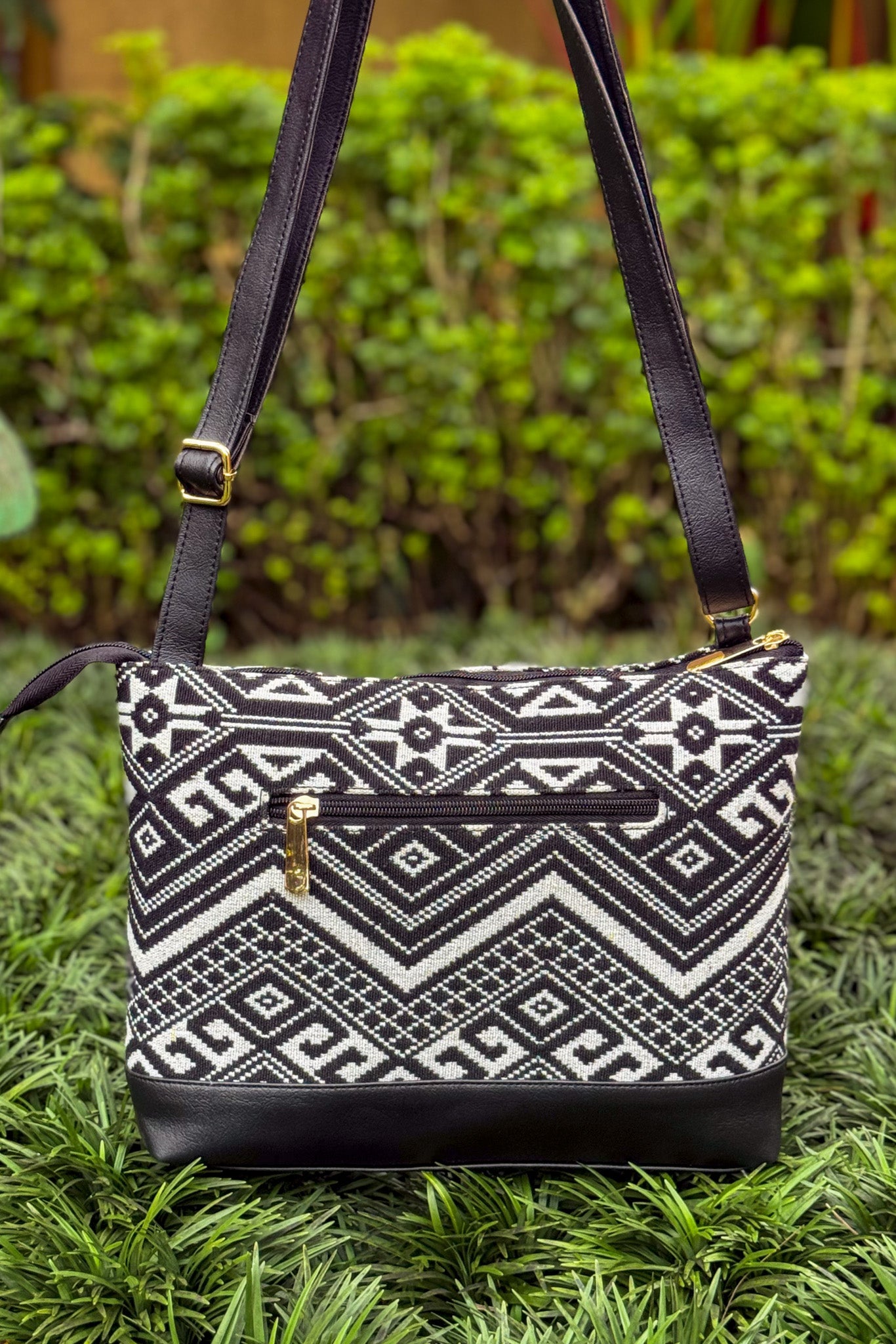 Monochrome Maze Not So Tiny Sling Bag