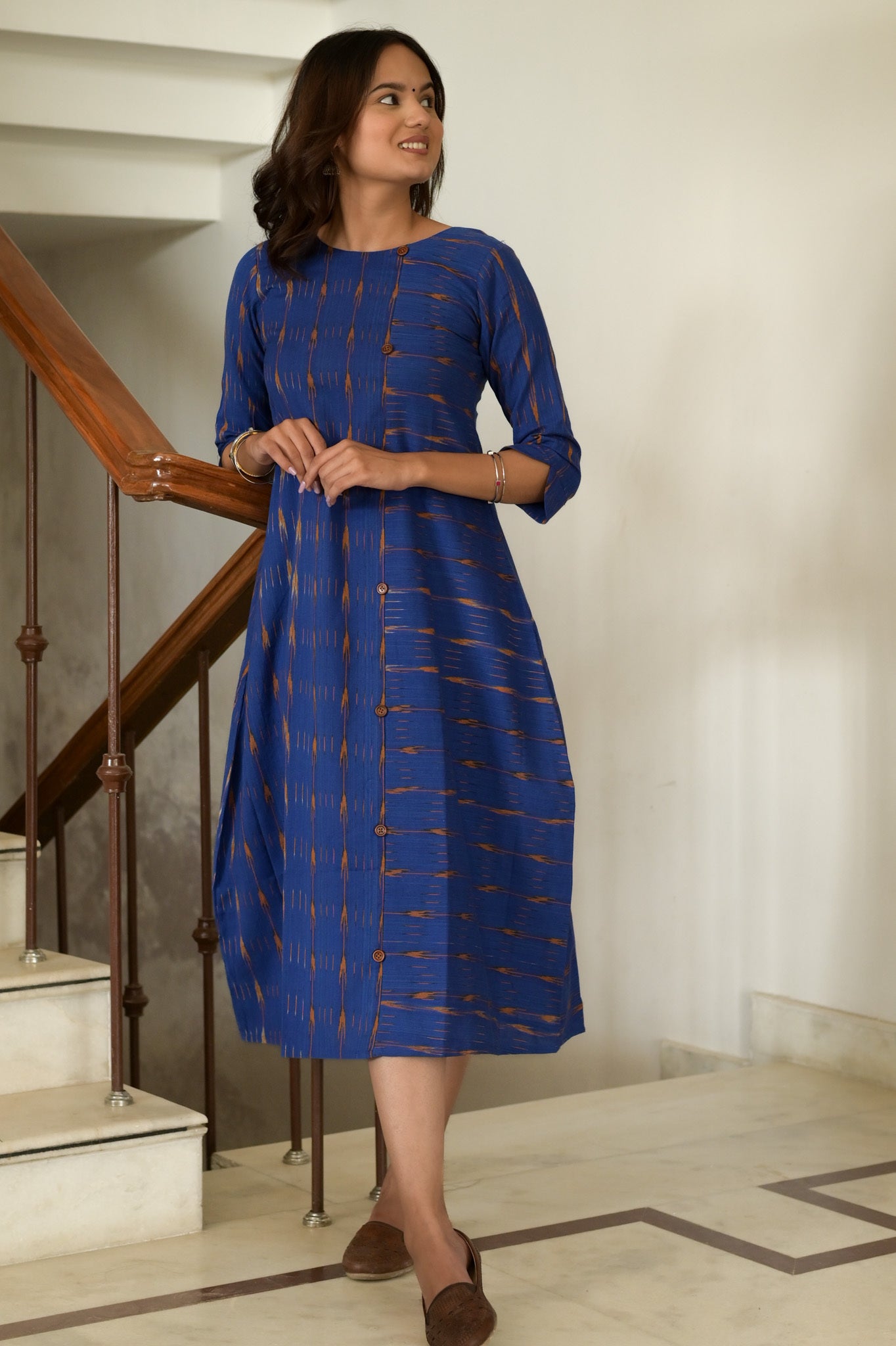 Royal Blue Ikat Dress – Folksie ®