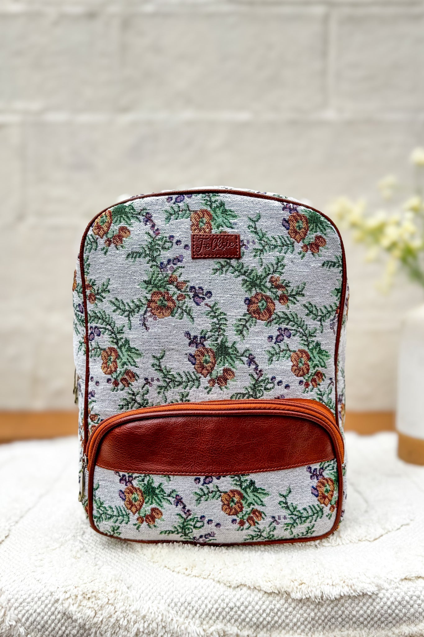 White Garden Mini Backpack