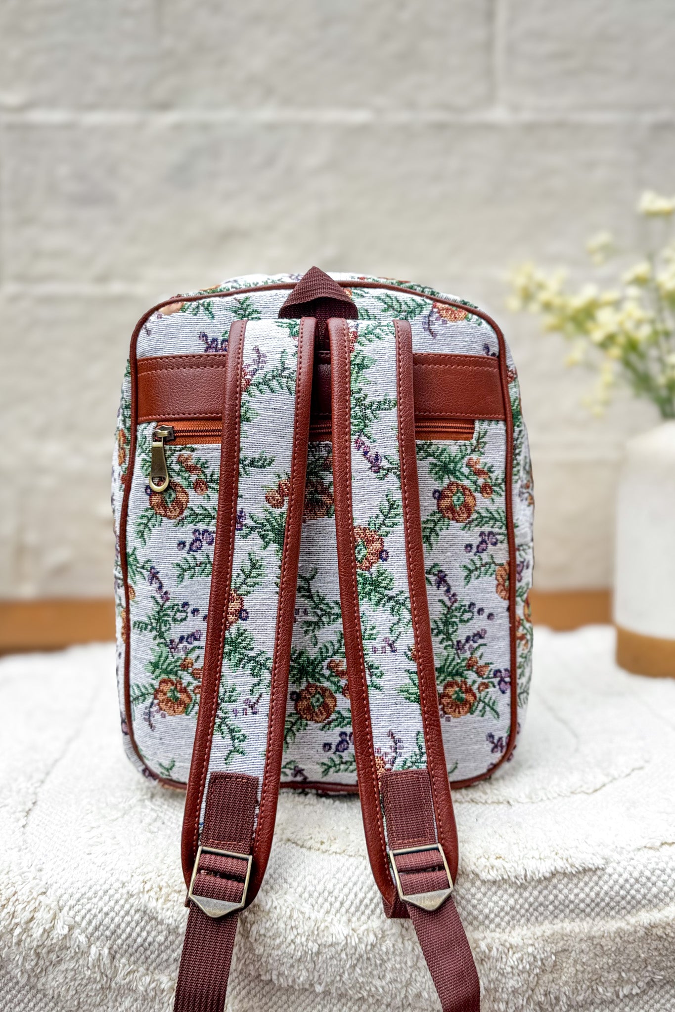 White Garden Mini Backpack
