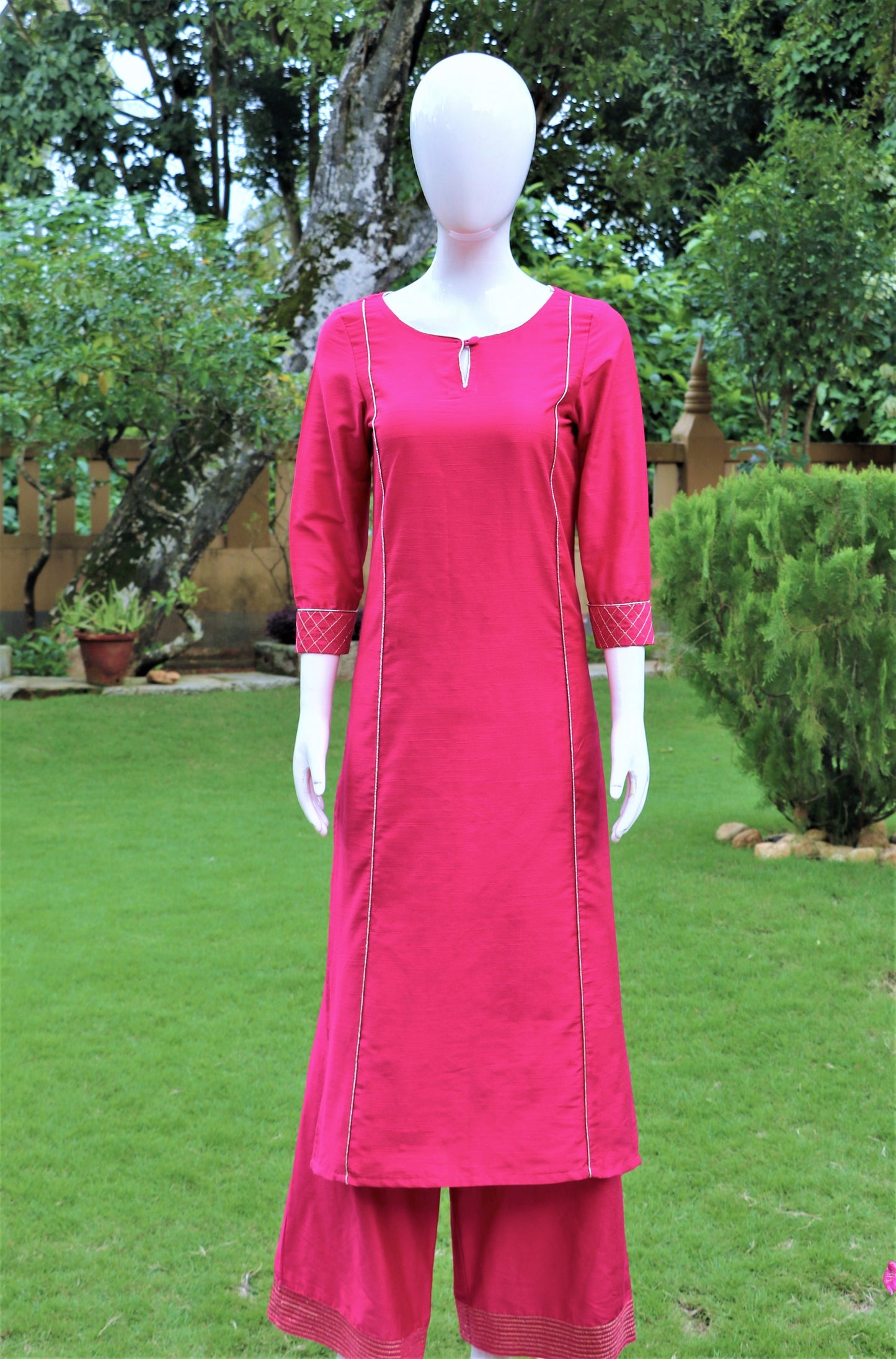 Fuchsia Pink Kurta & Palazzo
