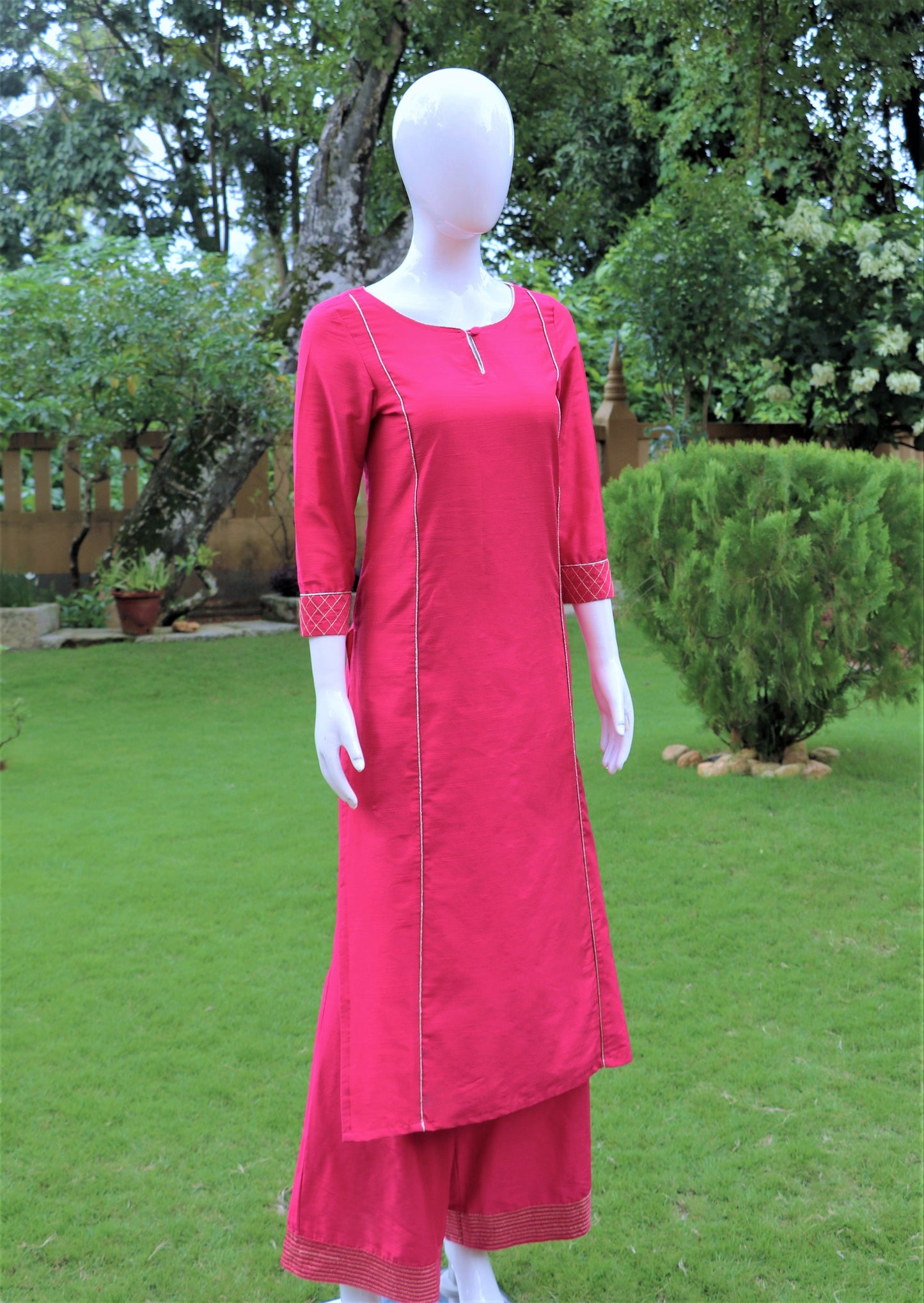 Fuchsia Pink Kurta & Palazzo