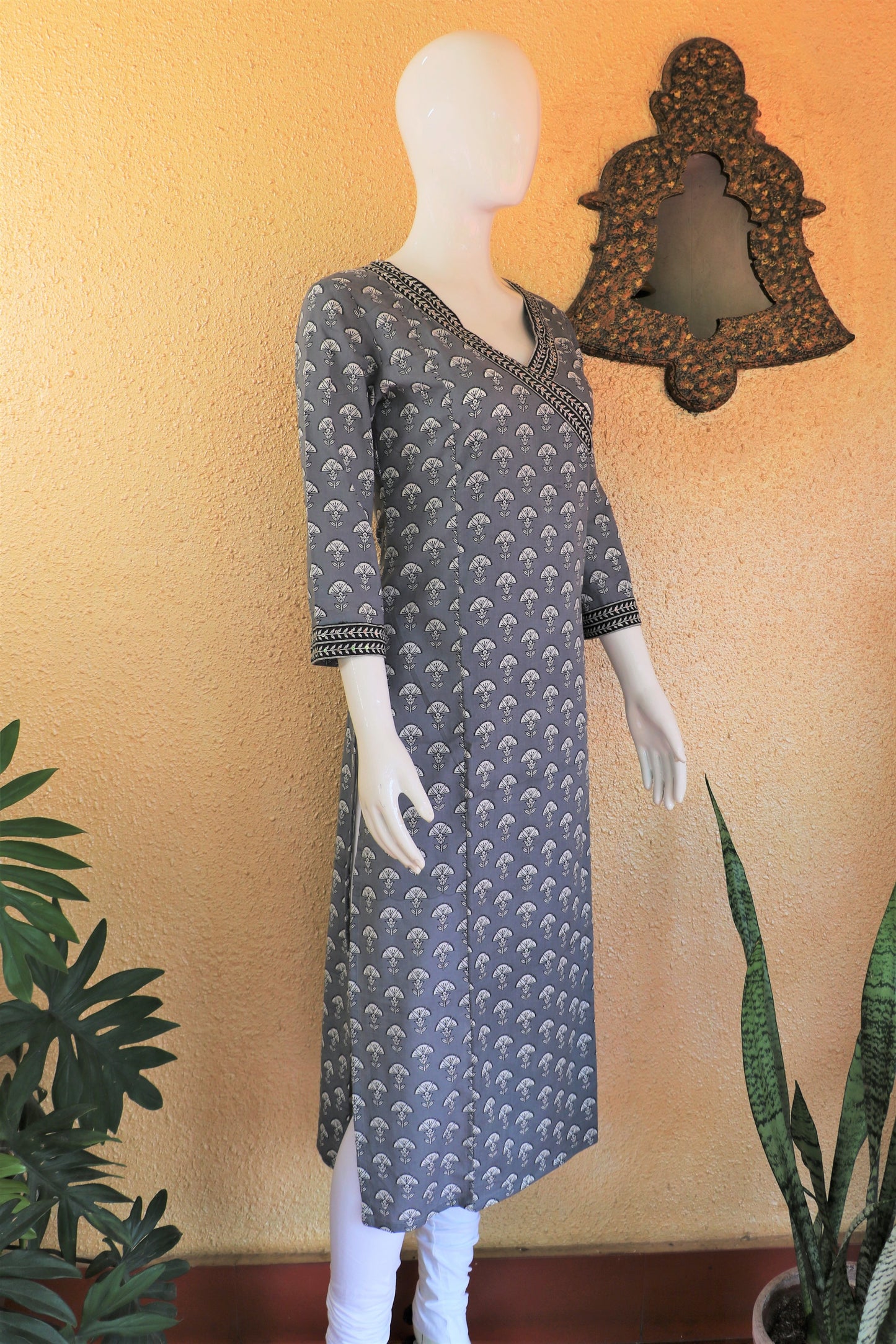 Grey Angrakha with Handwork