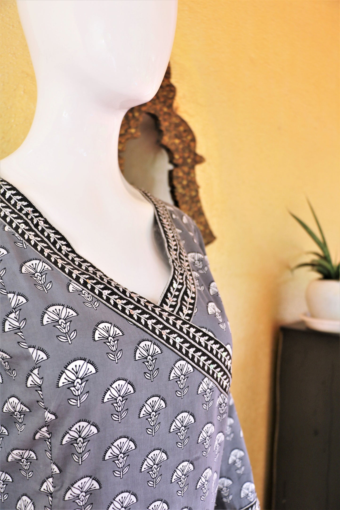 Grey Angrakha with Handwork