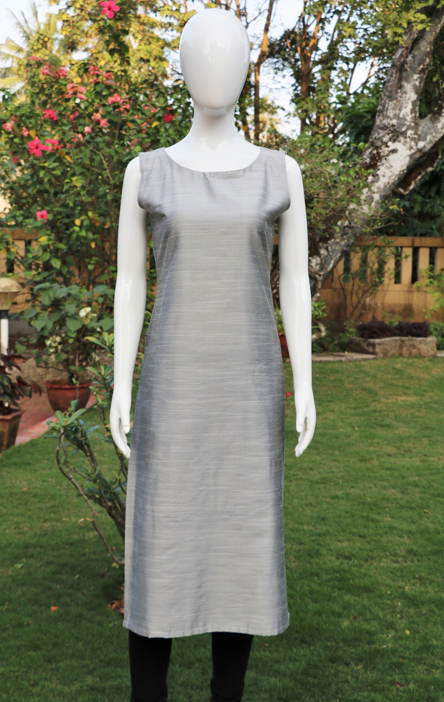 Grey Kurta with Patola Jacket