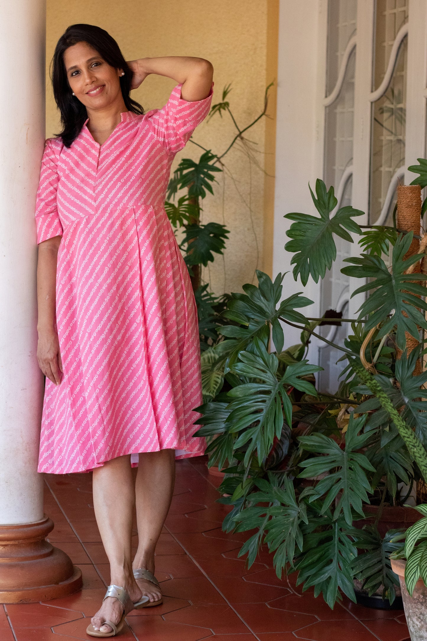 Pink Fit & Flare Dress