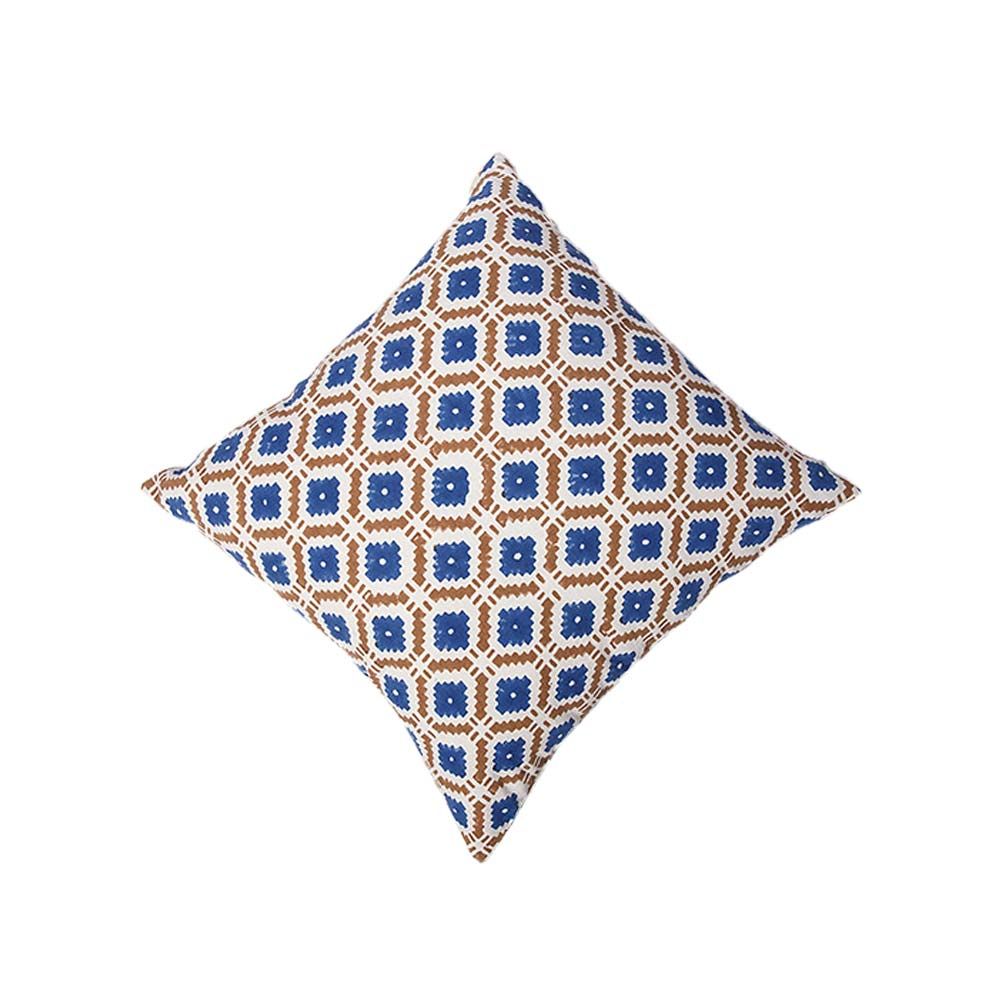 Blue Block Printed Cushion Covers (Set of 5)