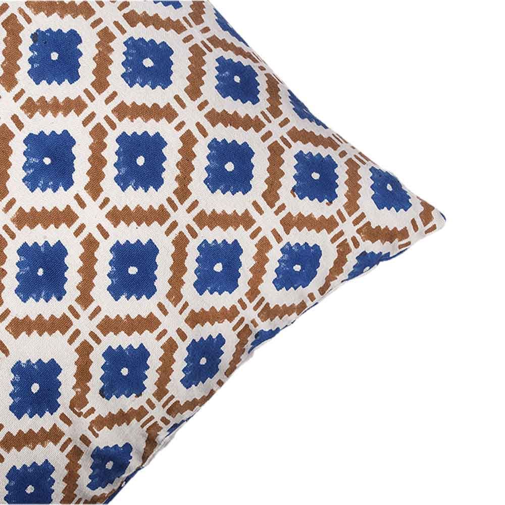 Blue Block Printed Cushion Covers (Set of 5)