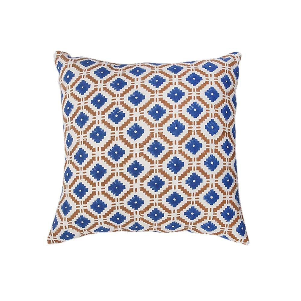 Blue Block Printed Cushion Covers (Set of 5)