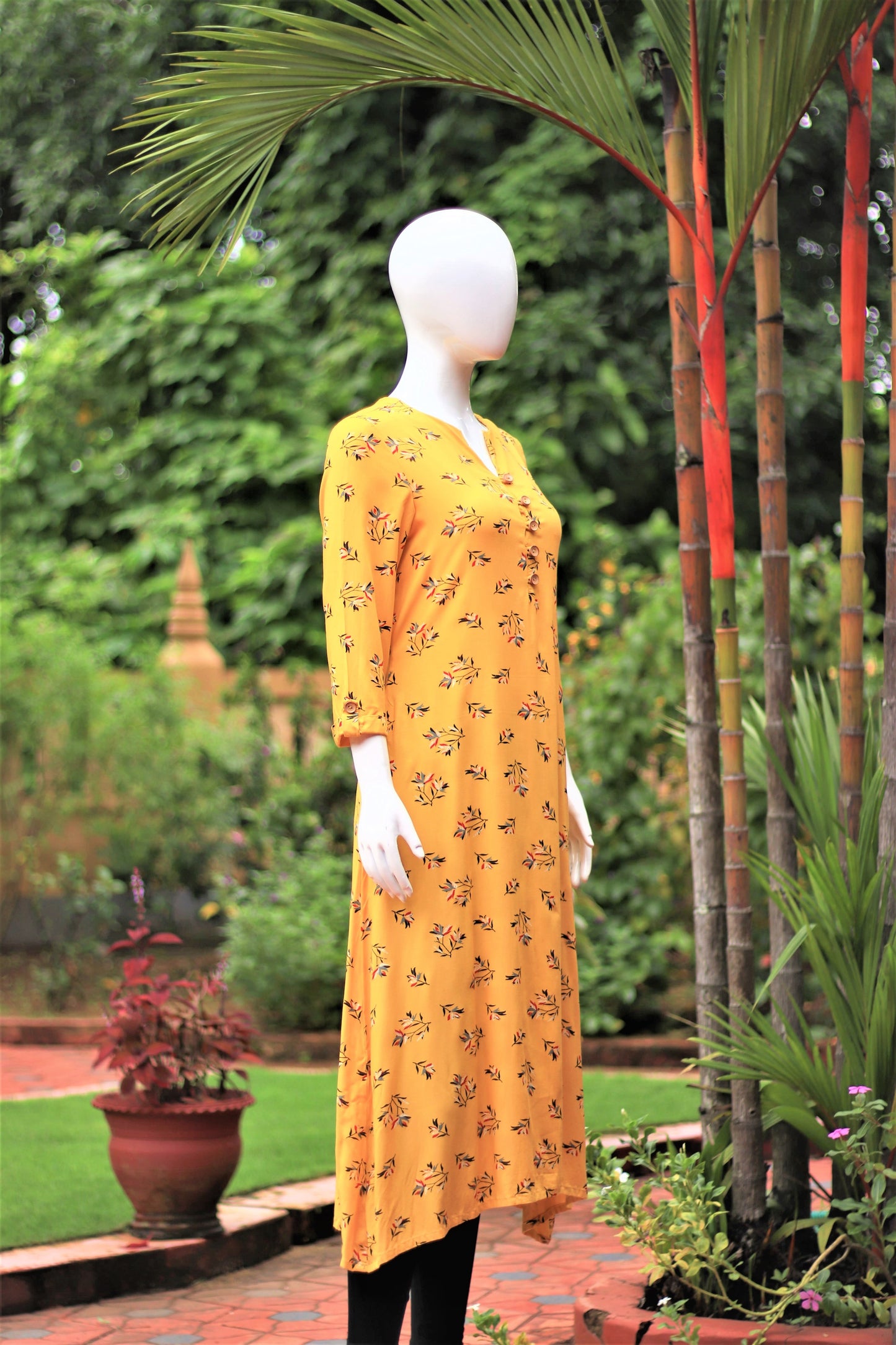 Yellow A-Line Kurta