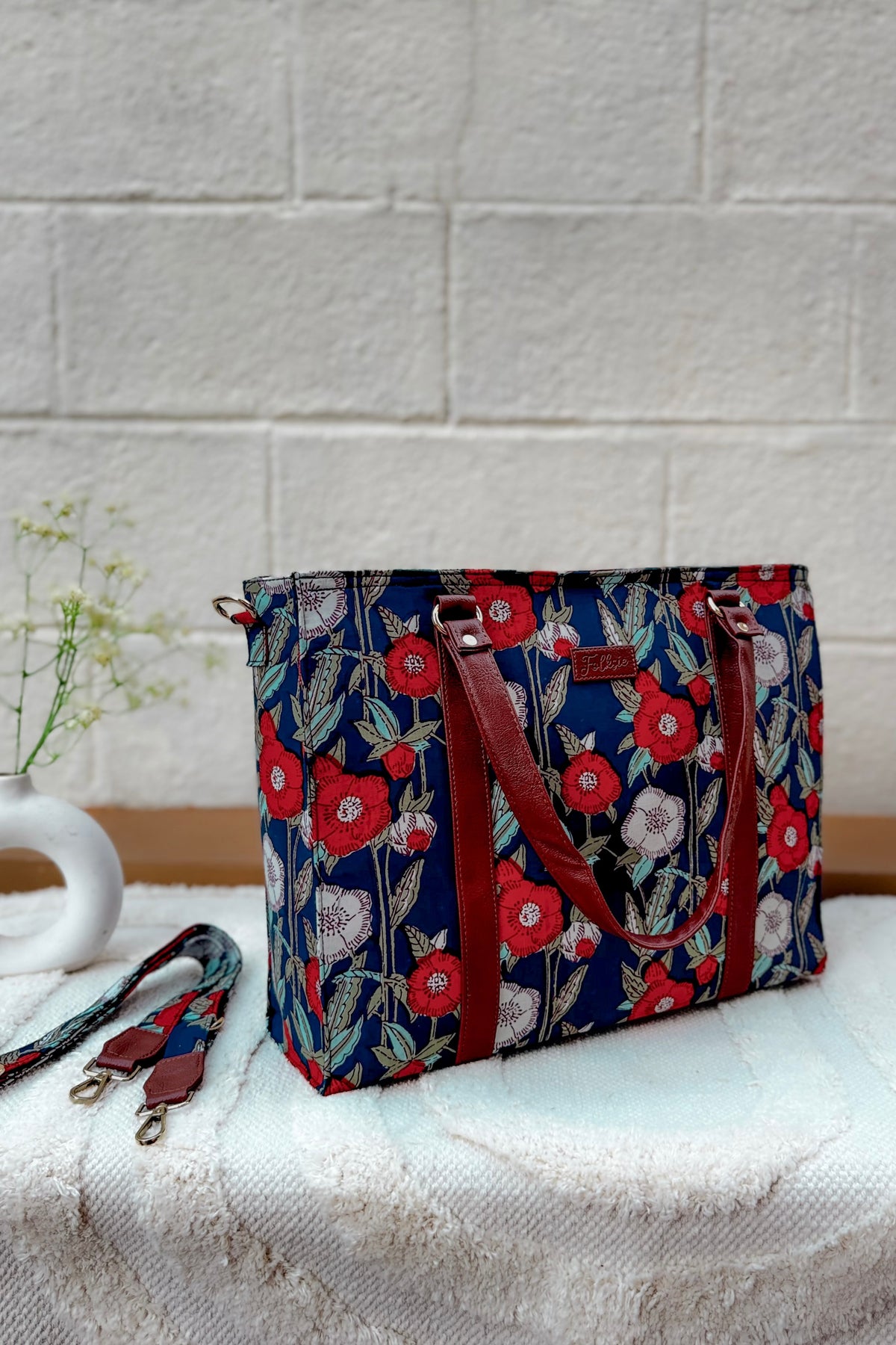 Wild Poppy Box Tote