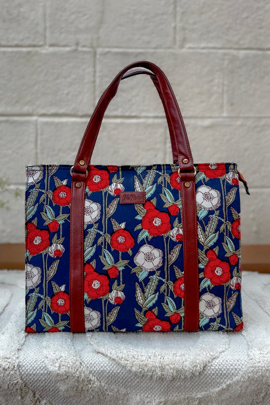 Wild Poppy Box Tote