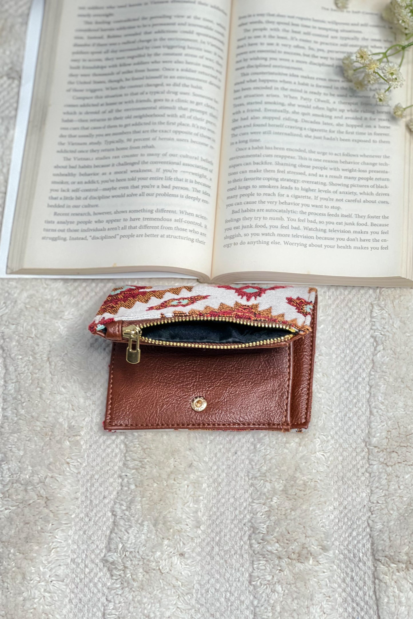 Crimson Charm Mini Wallet