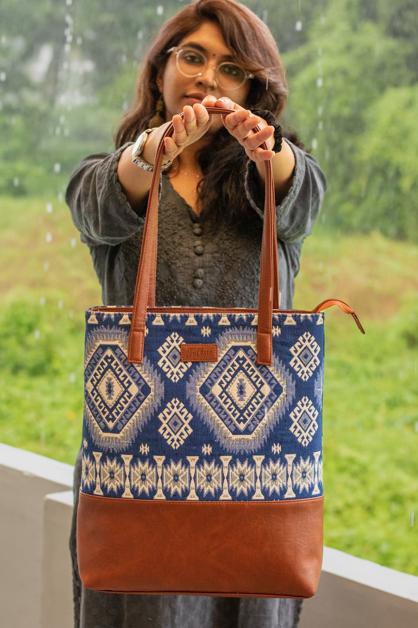 All Purpose Tote - Blue Aztec