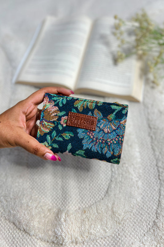 Denim Floral Mini Wallet