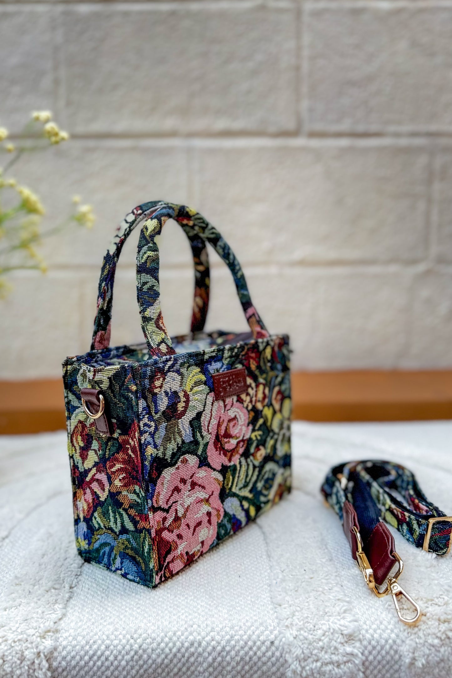 Floral Box Sling Bag