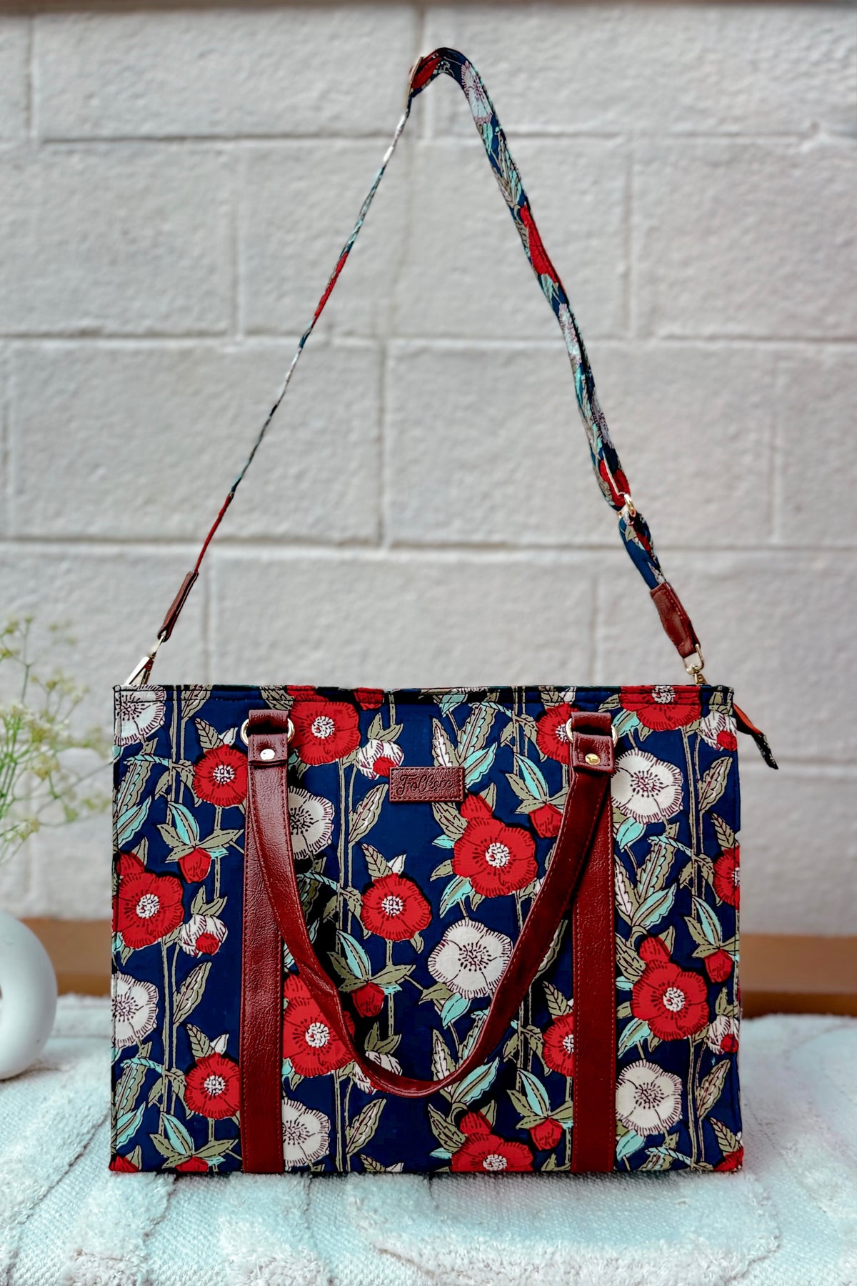 Wild Poppy Box Tote