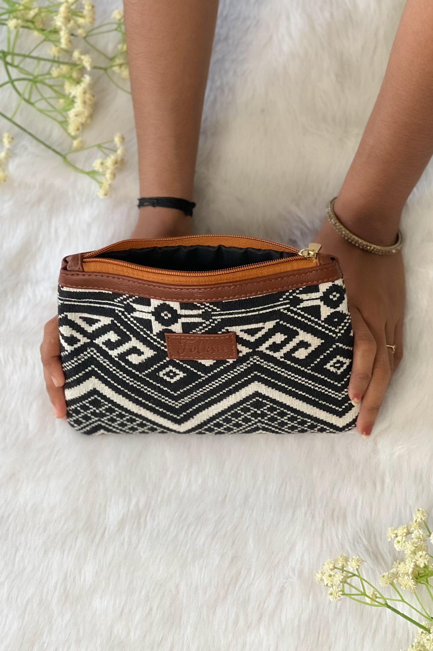 Black & Brown Tribal Utility Pouch