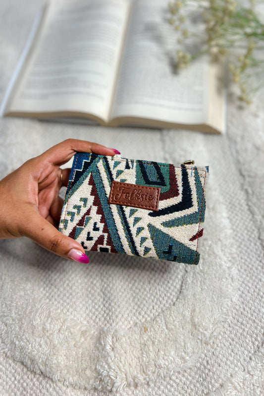 Teal Mirage Mini Wallet