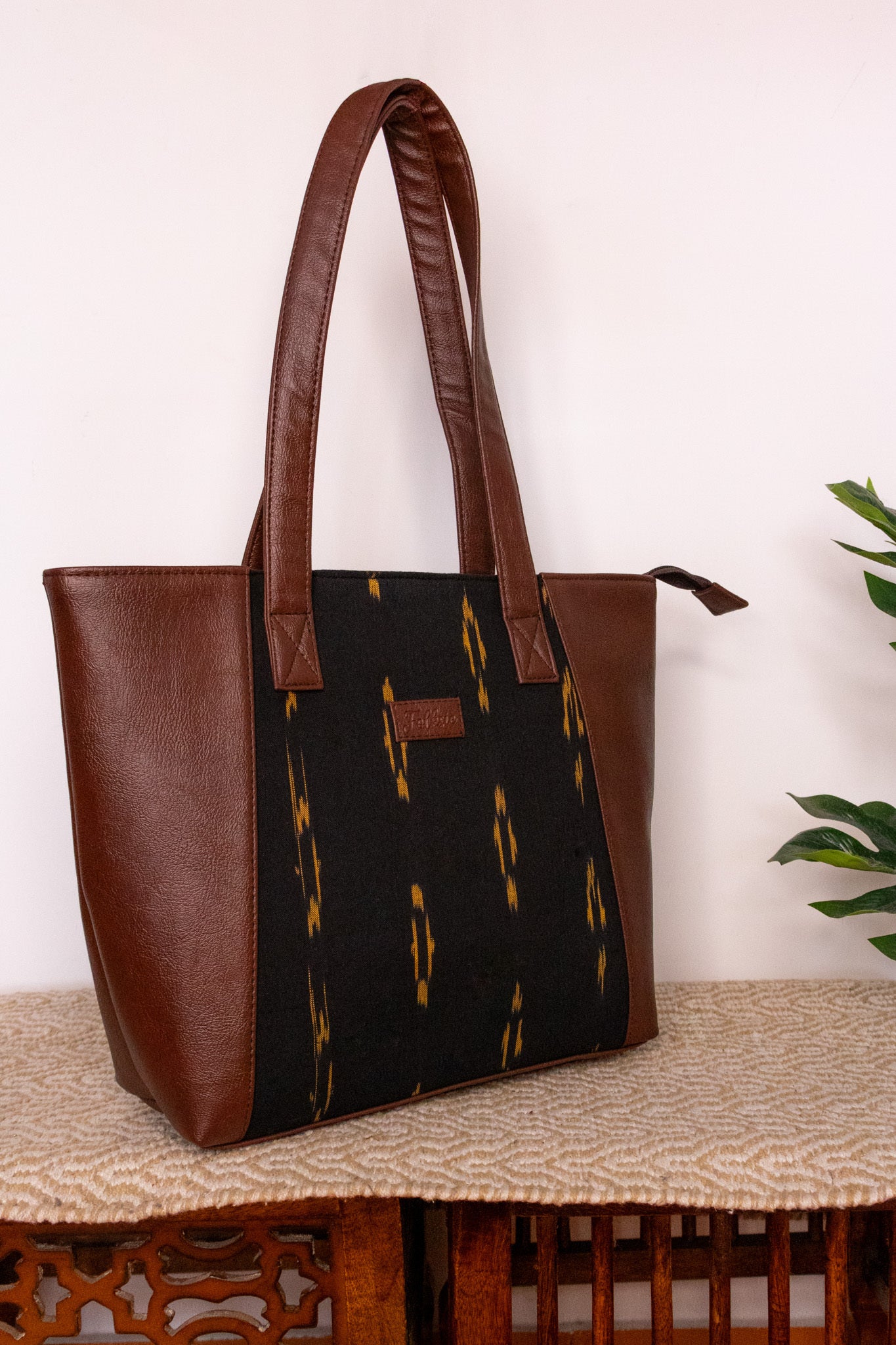 Carry Your World Tote - Black Ikat