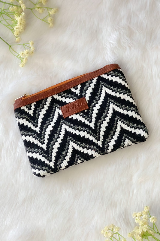 Black & Brown Chevron Utility Pouch