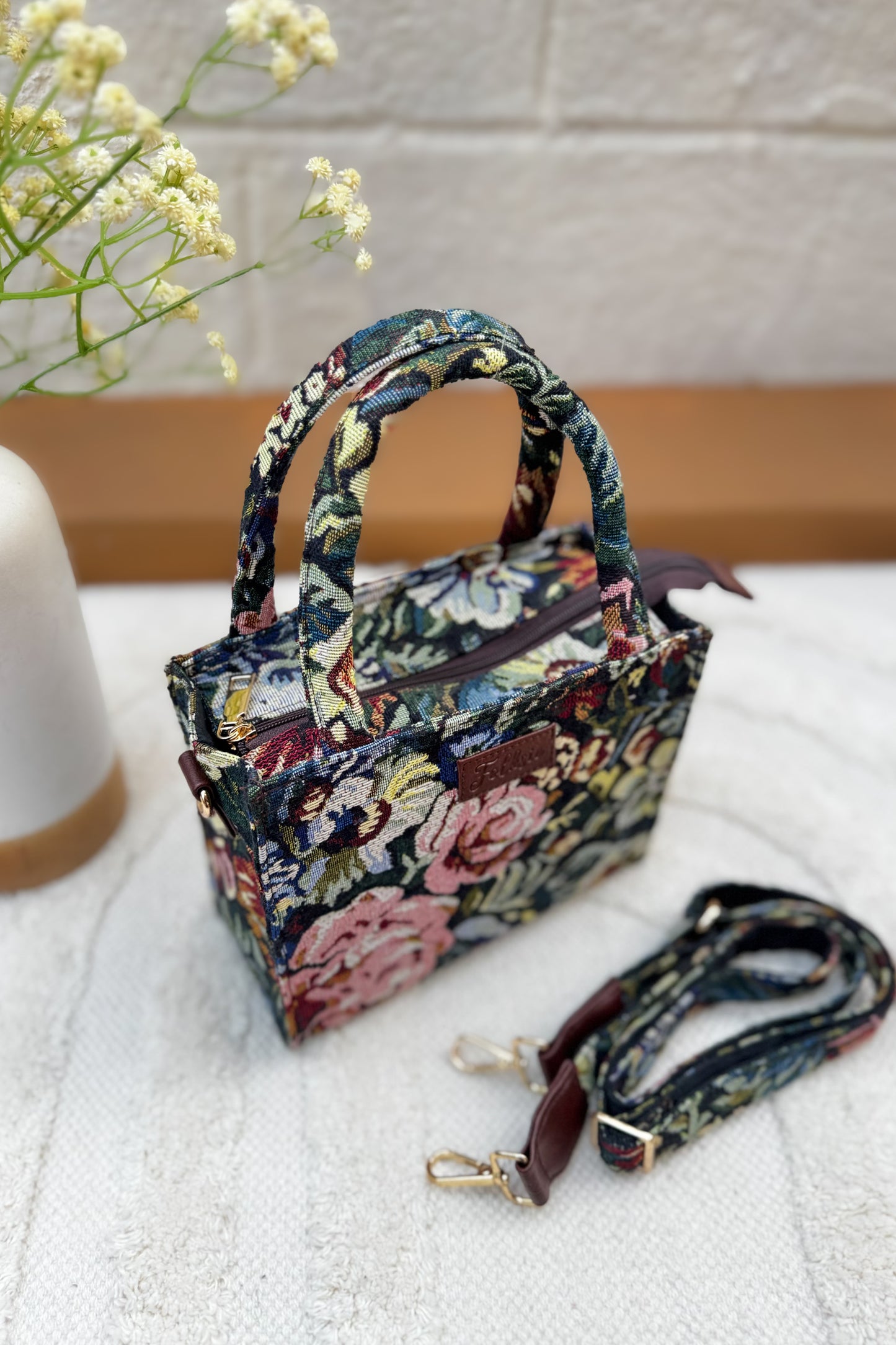 Floral Box Sling Bag