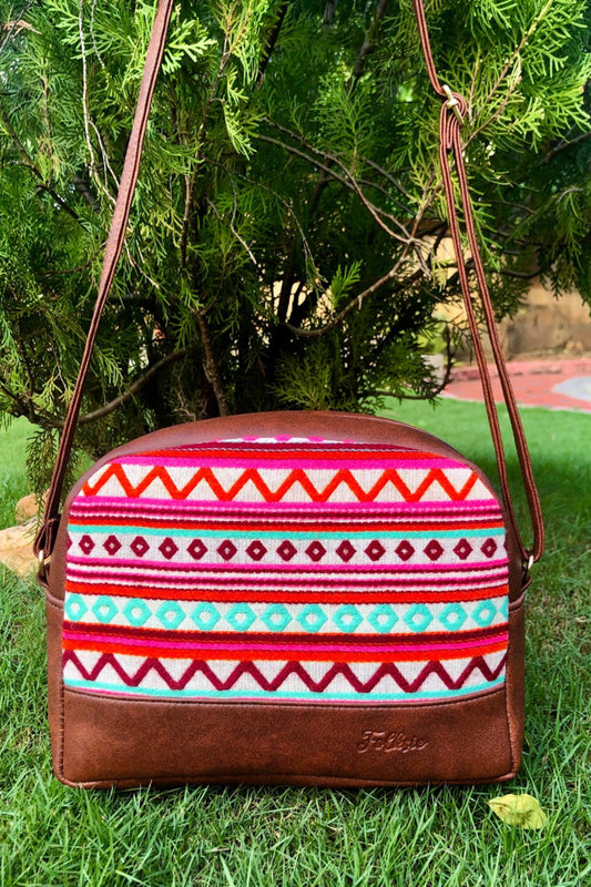 The D-Sling Bag - Pink Zig Zag