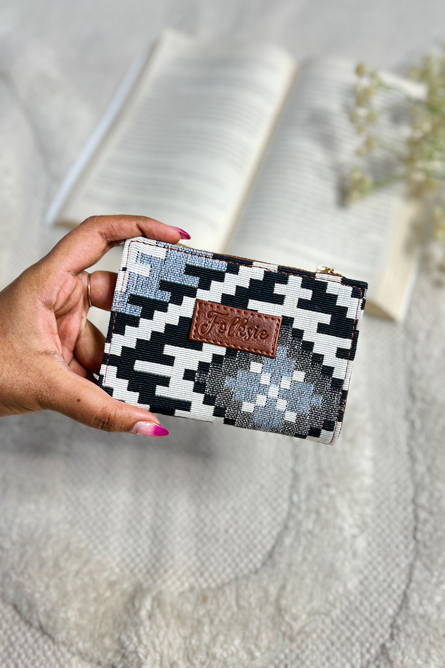 Black Aztec Mini Wallet