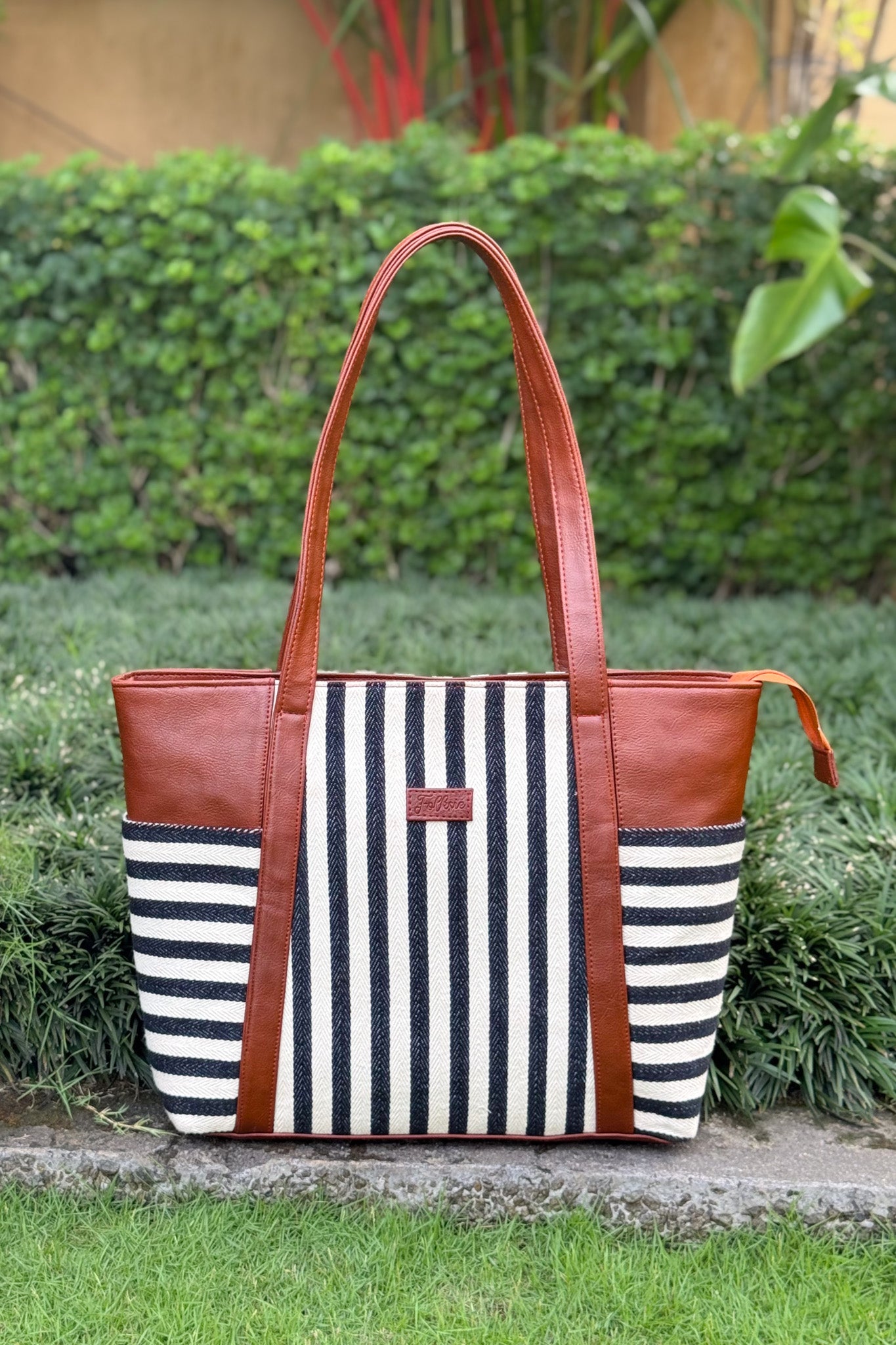 Striped Daily Tote