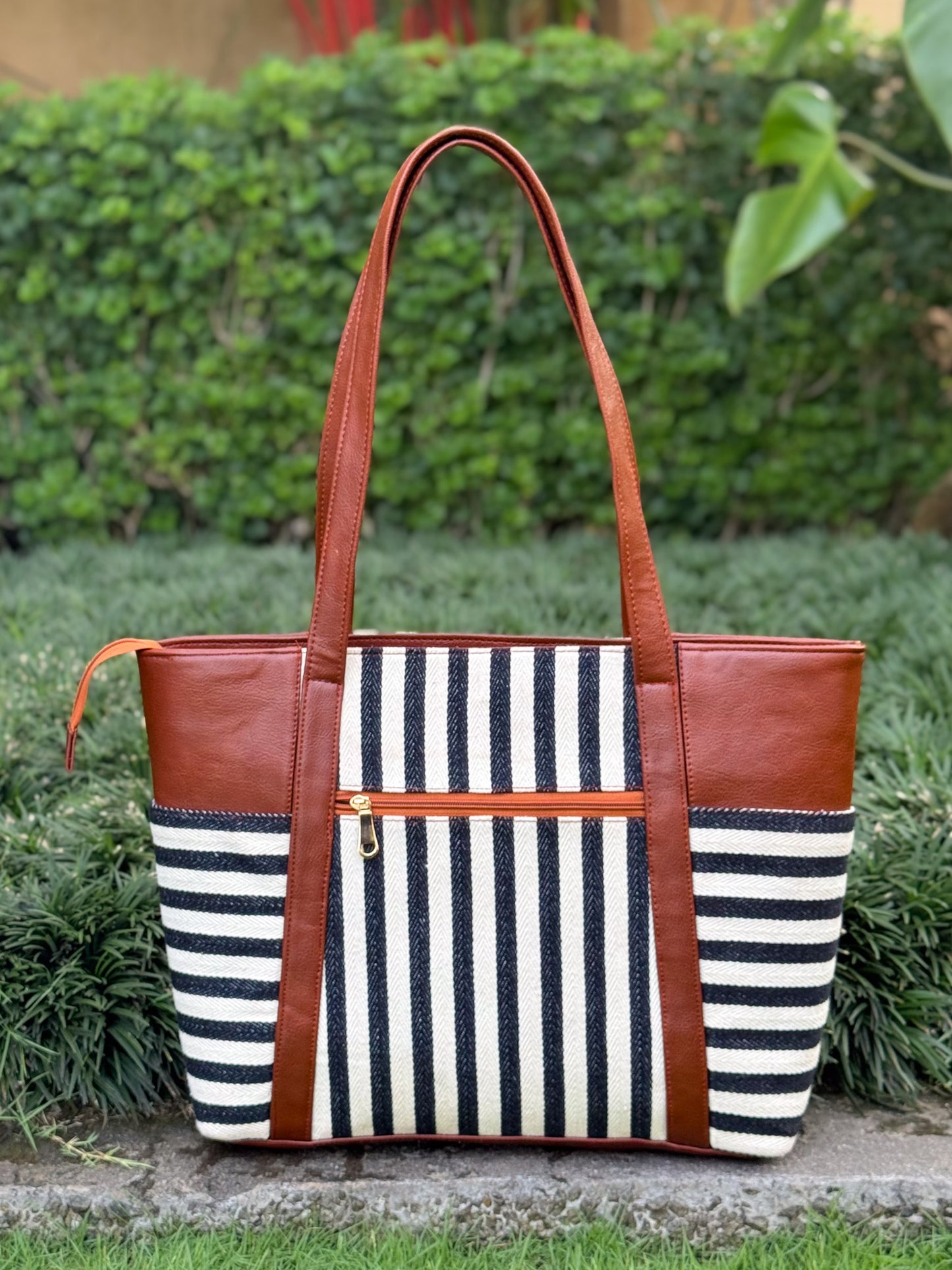 Striped Daily Tote
