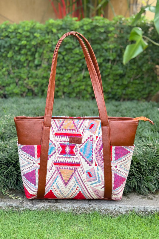 Purple Pyramid Daily Tote