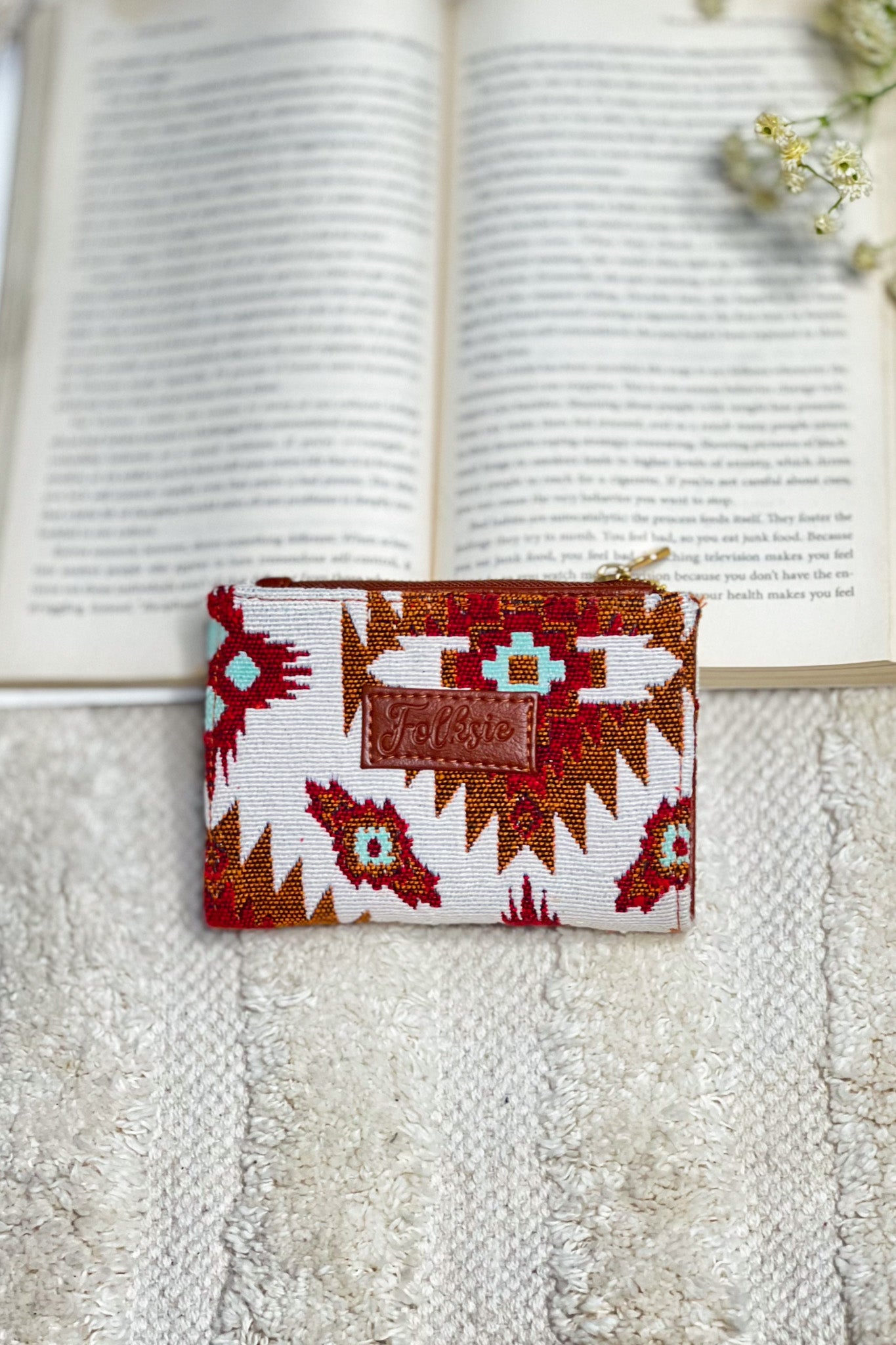 Crimson Charm Mini Wallet