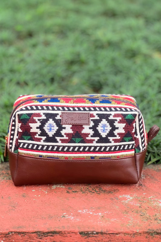 Brown Tribal Vanity Pouch