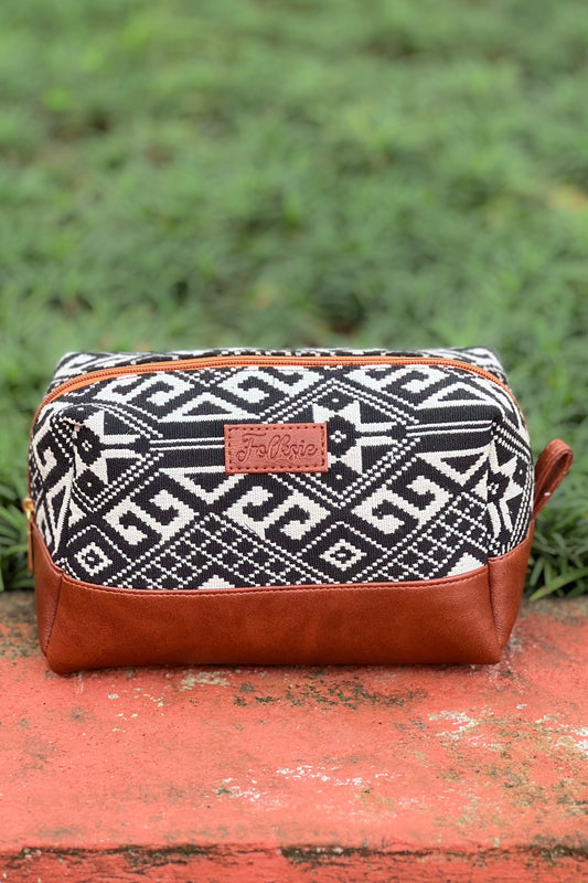 Black & Brown Tribal Vanity Pouch