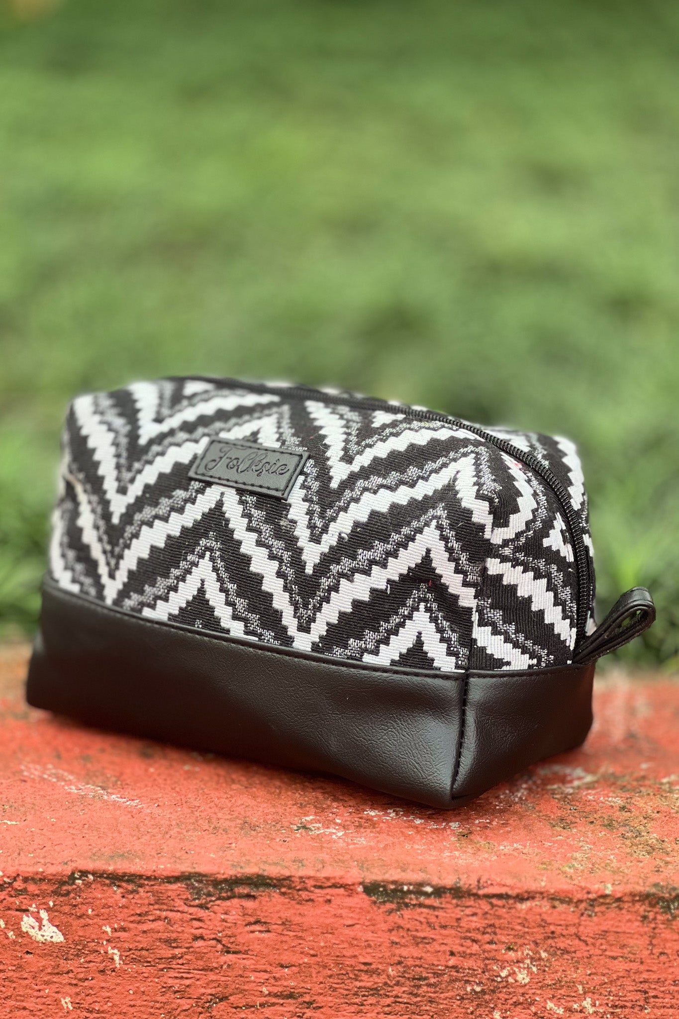 Black Chevron Vanity Pouch