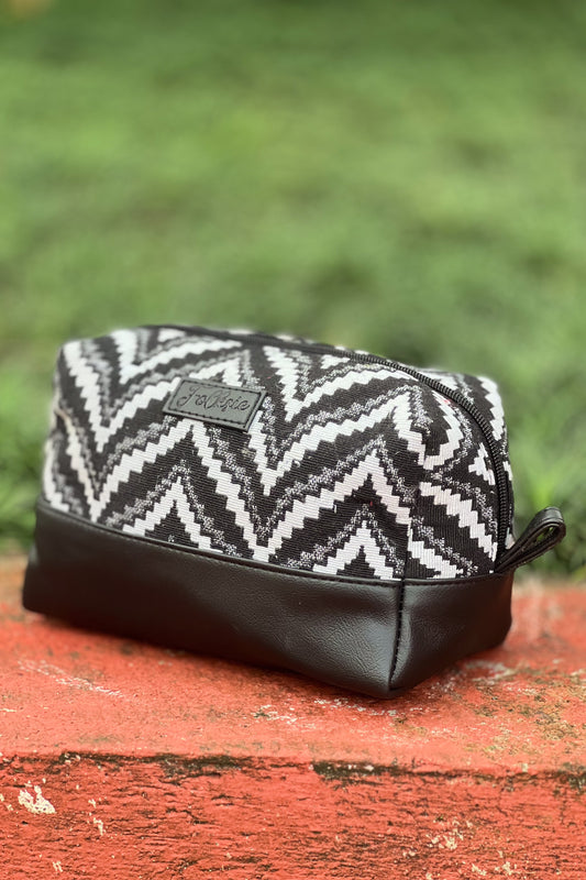 Black Chevron Vanity Pouch