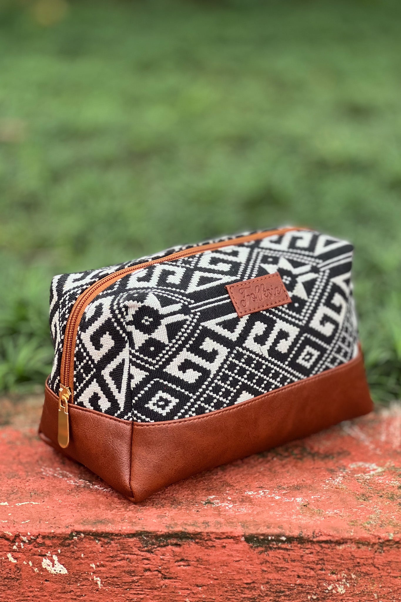 Black & Brown Tribal Vanity Pouch