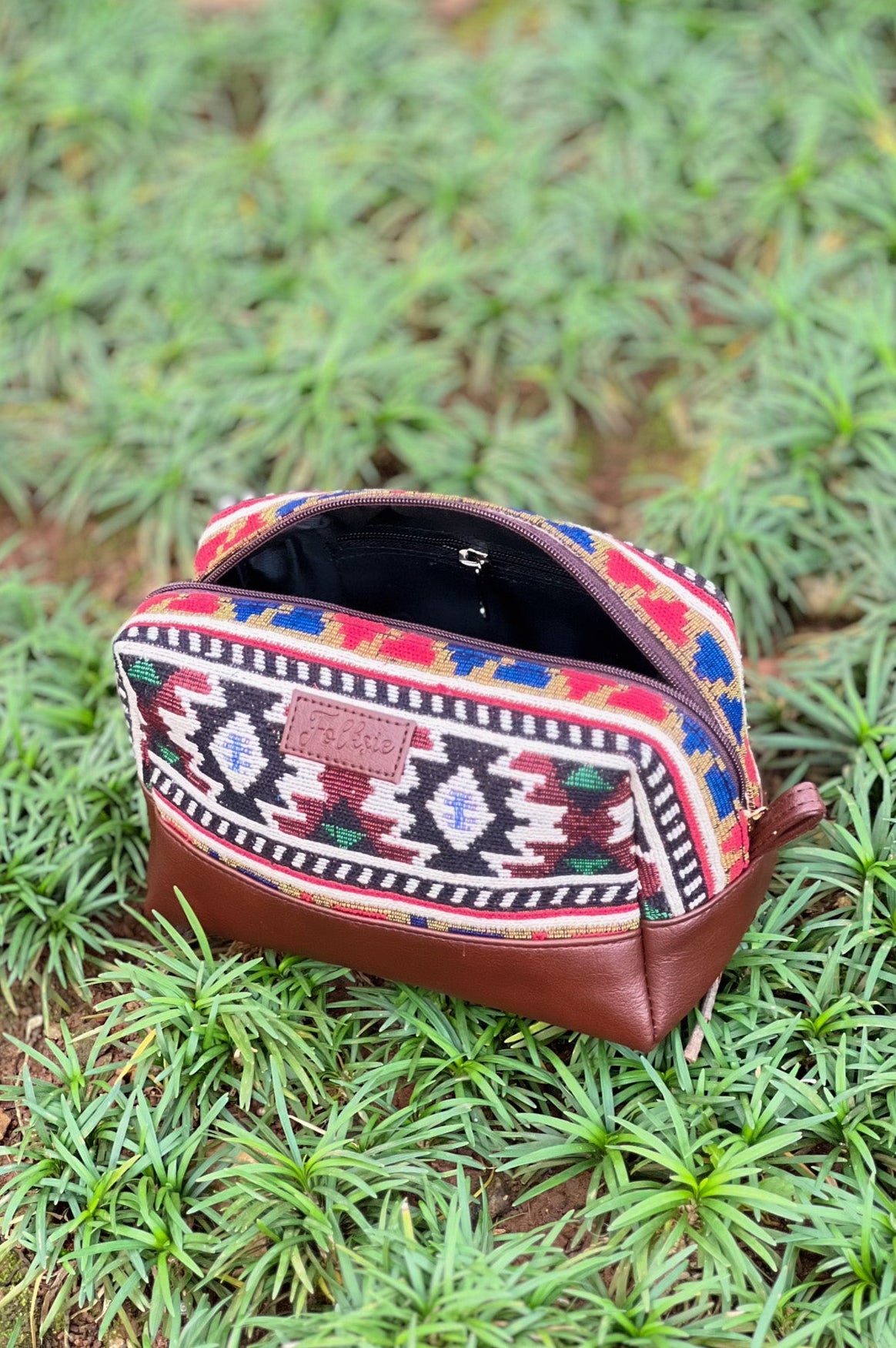 Brown Tribal Vanity Pouch
